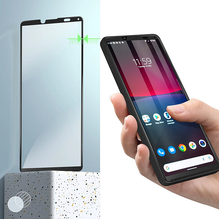 Avizar Verre Trempé pour Sony Xperia 10 IV Résistant Dureté 9H Anti-traces pas cher