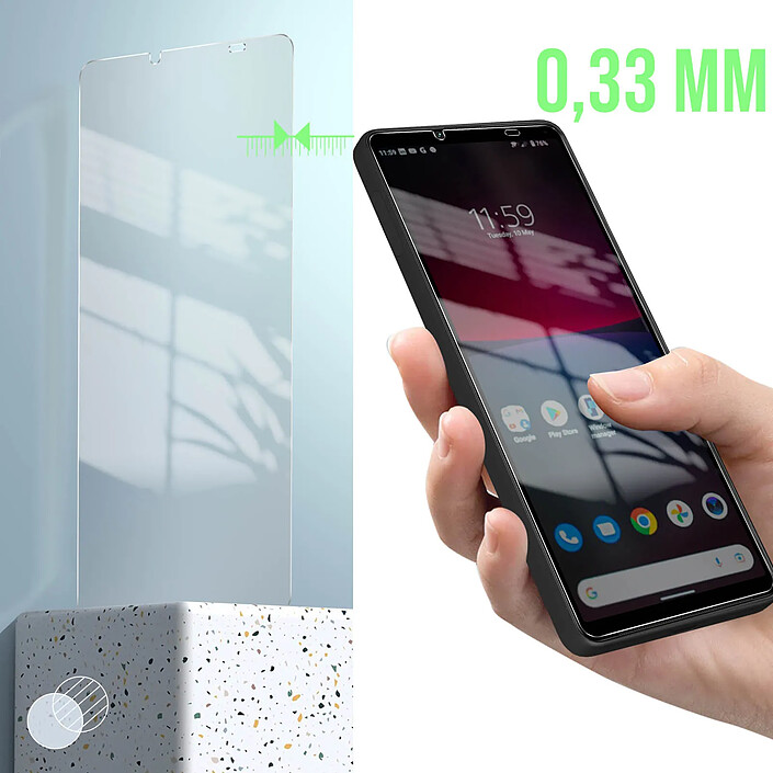 Avizar Verre Trempé Xperia 10 IV 9H Anti-rayures Anti-traces pas cher