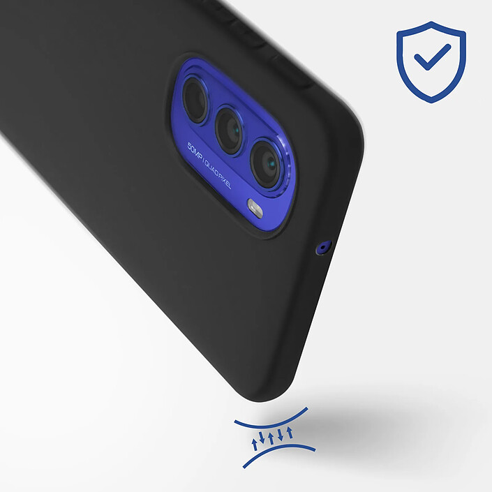 Acheter Avizar Coque Motorola Moto G51 5G Silicone Flexible Finition Mate Anti-traces Noir