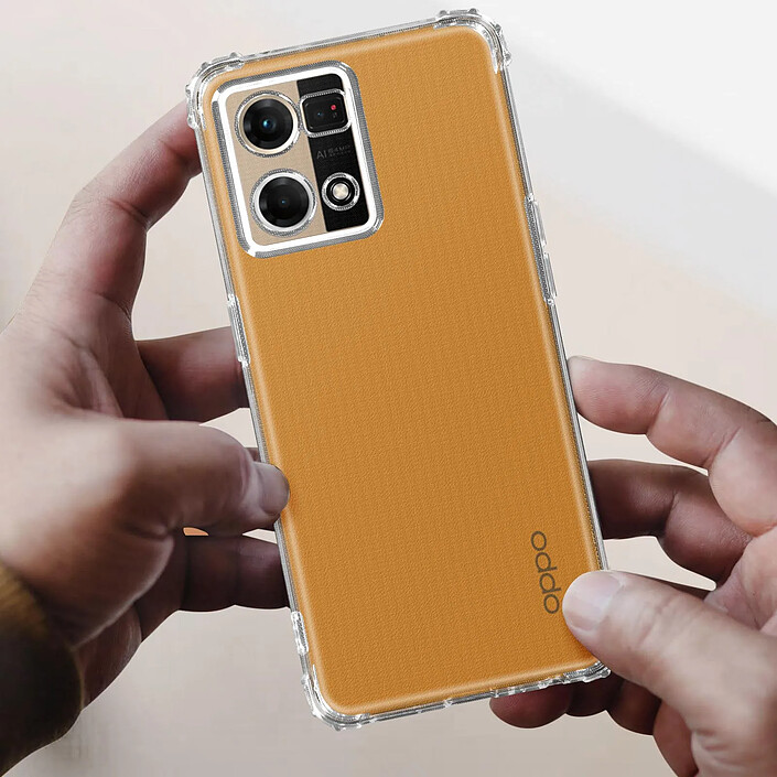 Avizar Coque Oppo Reno 7 Silicone Gel Coins Renforcés Transparent pas cher