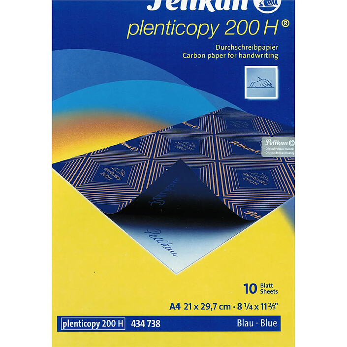 PELIKAN Pochette de 10 feuilles Papier Carbone Plenticopy 200H Bleu