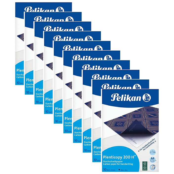 Acheter PELIKAN Pochette de 10 feuilles Papier Carbone Plenticopy 200H Bleu