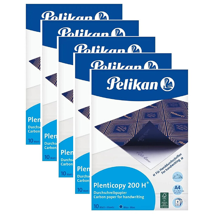 Avis PELIKAN Pochette de 10 feuilles Papier Carbone Plenticopy 200H Bleu