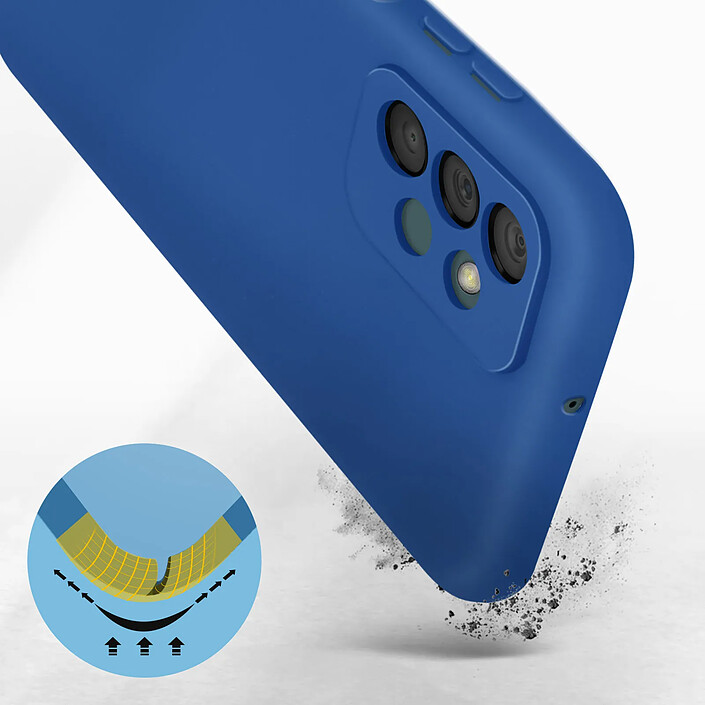 Avis Avizar Coque Soft-Touch pour Galaxy A23 5G en Silicone Semi-rigide Antidérapant Bleu