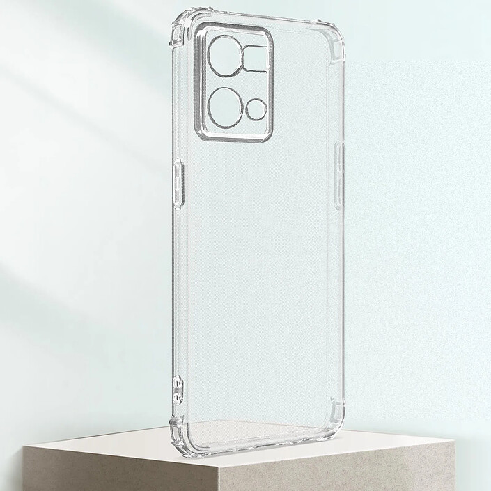 Acheter Avizar Coque Oppo Reno 7 Silicone Gel Coins Renforcés Transparent