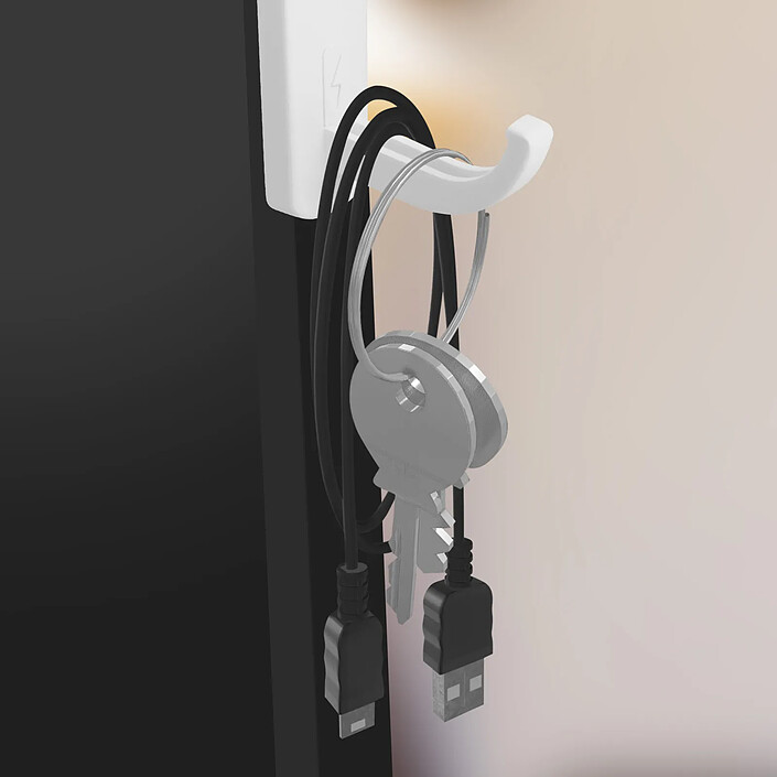 Avizar Support de Casque pour Écran d'Ordinateur et Bureau Adhésif Solide 3M Blanc pas cher