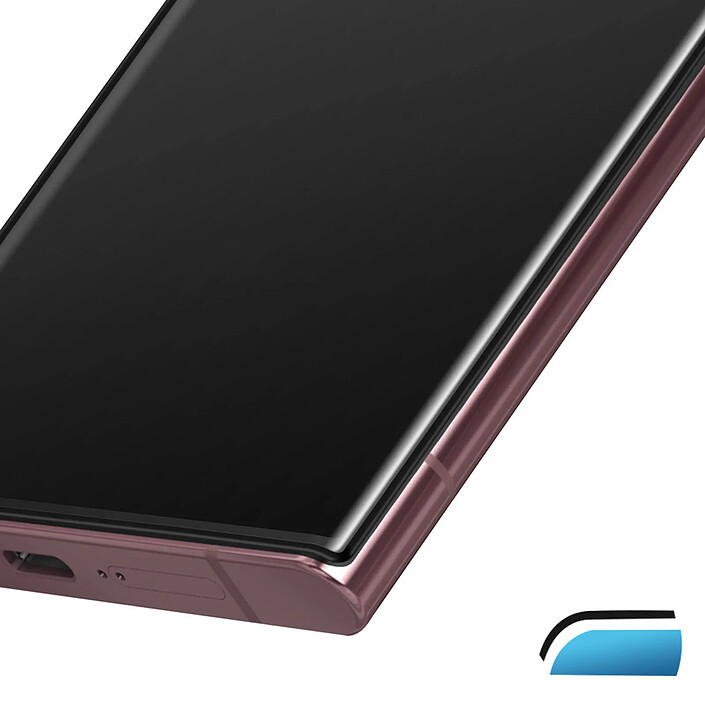 Avizar Verre Trempé pour Samsung Galaxy S22 Ultra Dureté 9H Anti-traces Incurvé pas cher