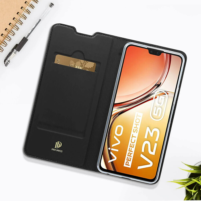 Avis Dux Ducis Housse pour Vivo V23 5G Clapet Porte-carte Support vidéo Noir