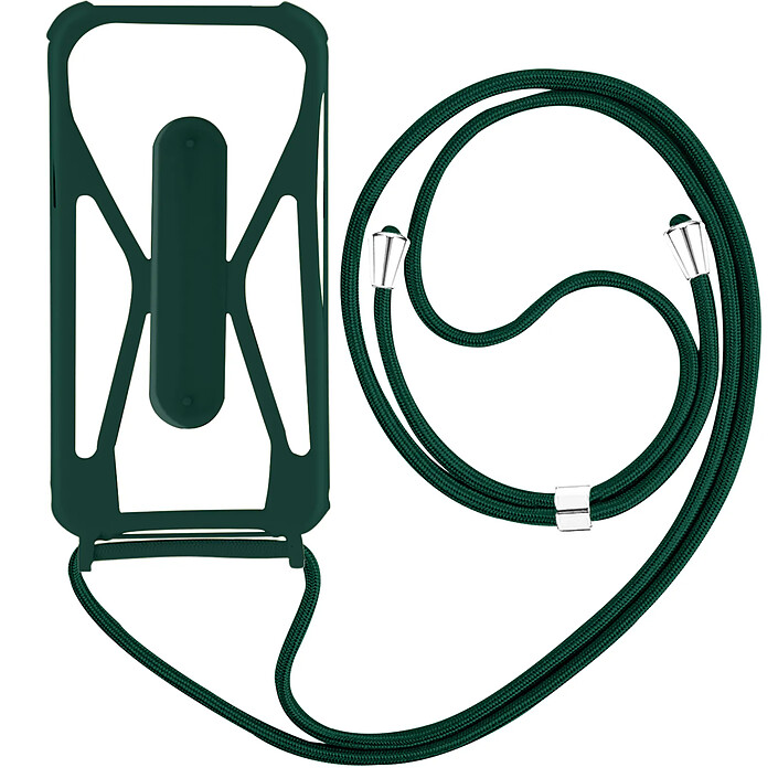 Avizar Coque Cordon pour Smartphone Universel Silicone Coins bumper Béquille support