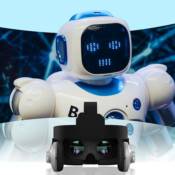 Acheter Casque VR Smartphone Immersion Audio Jack 3.5mm Sangles réglables Gris et noir