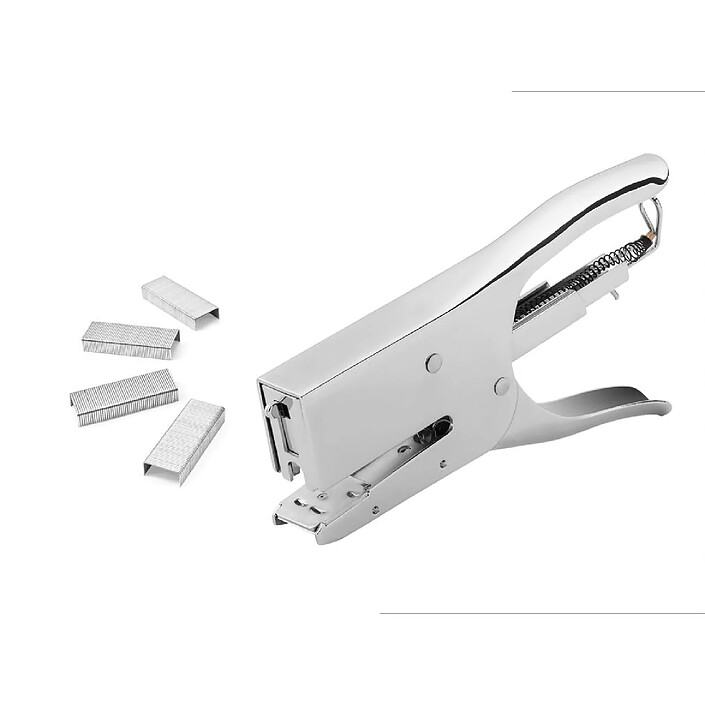 LB OFFICE Agrafeuse pince chromée capacité 45 feuilles Argent