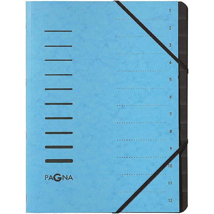 PAGNA Trieur 'Sorting File', 12 compartiments, bleu clair