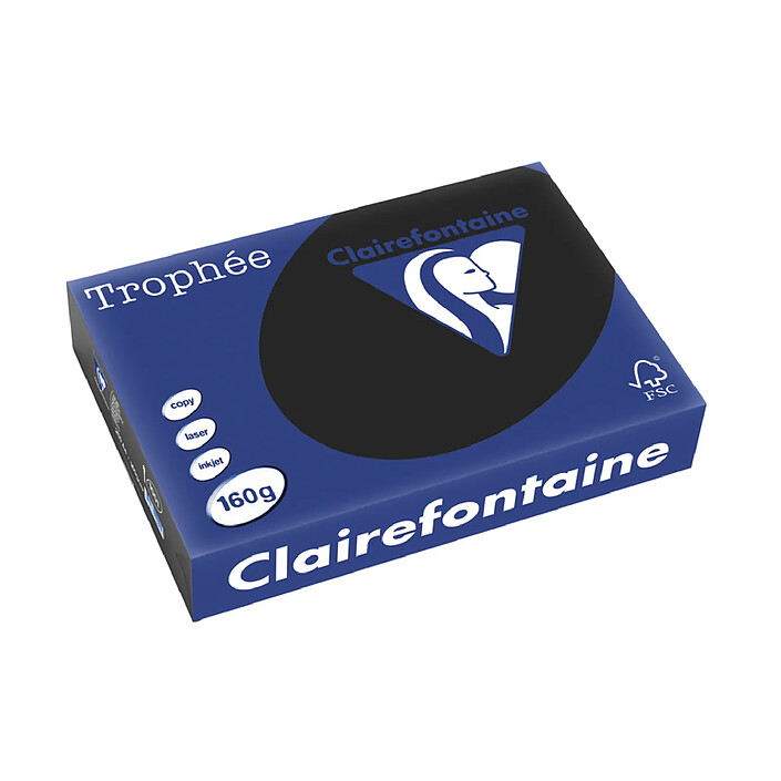 CLAIRALFA Ramette de 250 feuilles Papier multifonction Trophée A4 160g Noir x 4