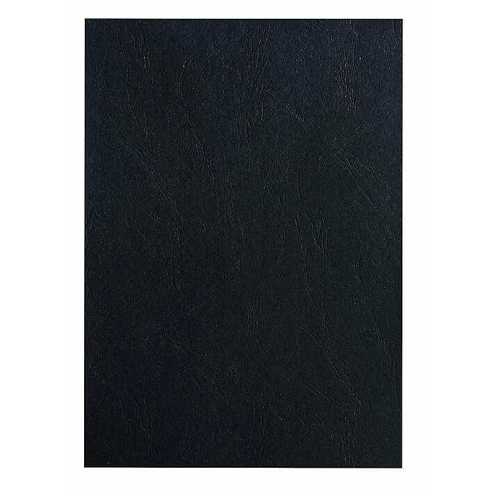 PAVO Paquet de 100 Plats de Couverture Grain Cuir 250g A4 Noir