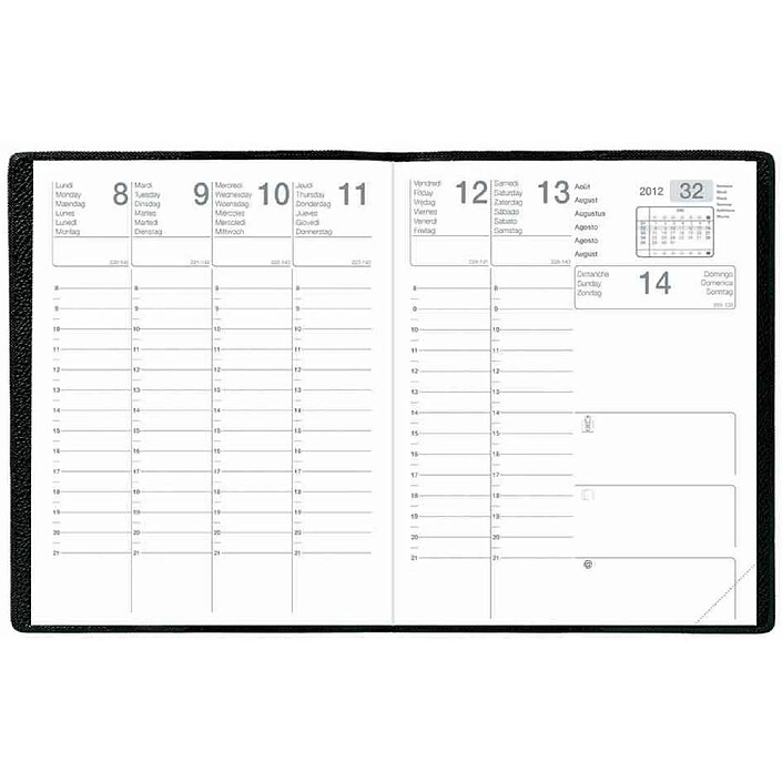 EXDI Agenda Scolaire SEPT 27 - 210 x 270 mm Sept 2026 à Aout 2027 Noir