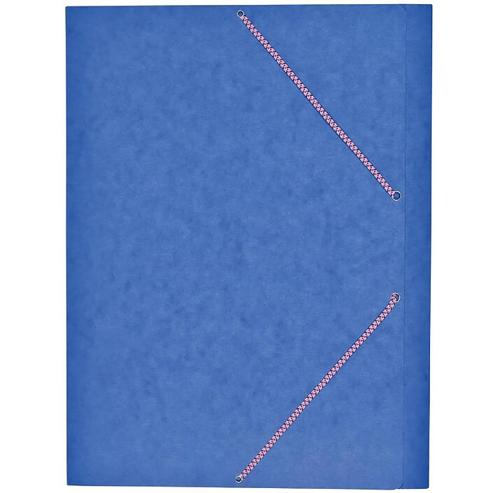 COUTAL Chemise Carte Lustée format A3 à rabats très résistante avec élastiques Bleu