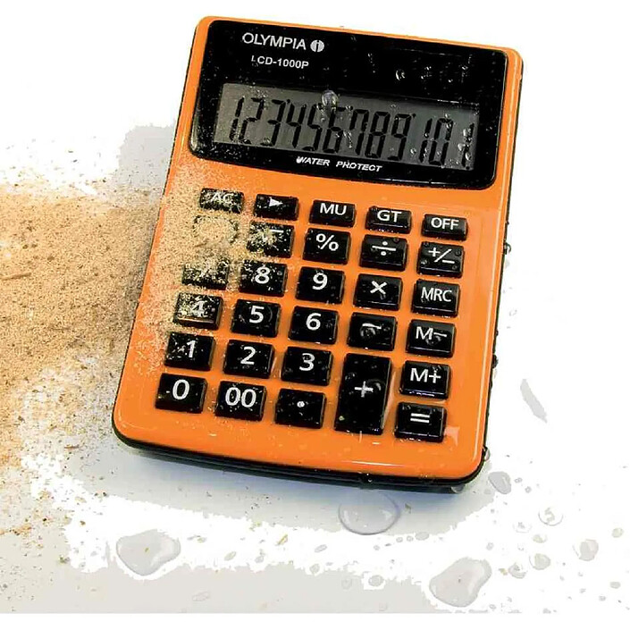 OLYMPIA Calculatrice de bureau LCD 1000P, solaire/pile