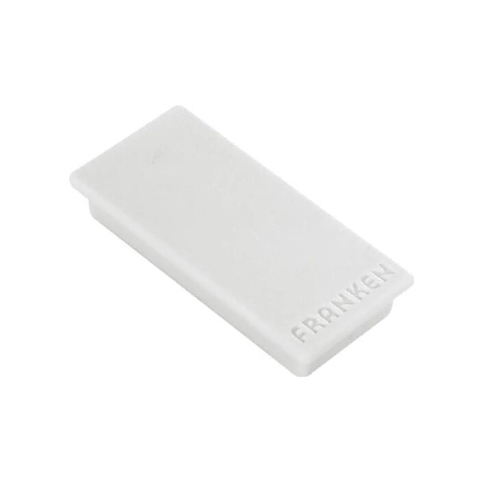 FRANKEN Set de 10 aimants de fixation, force adhésive:1kg, 50 x 23 mm Gris