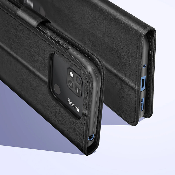 Avizar Housse Xiaomi Redmi 10A Clapet Portefeuille Fonction Support Vidéo noir Chesterfield pas cher