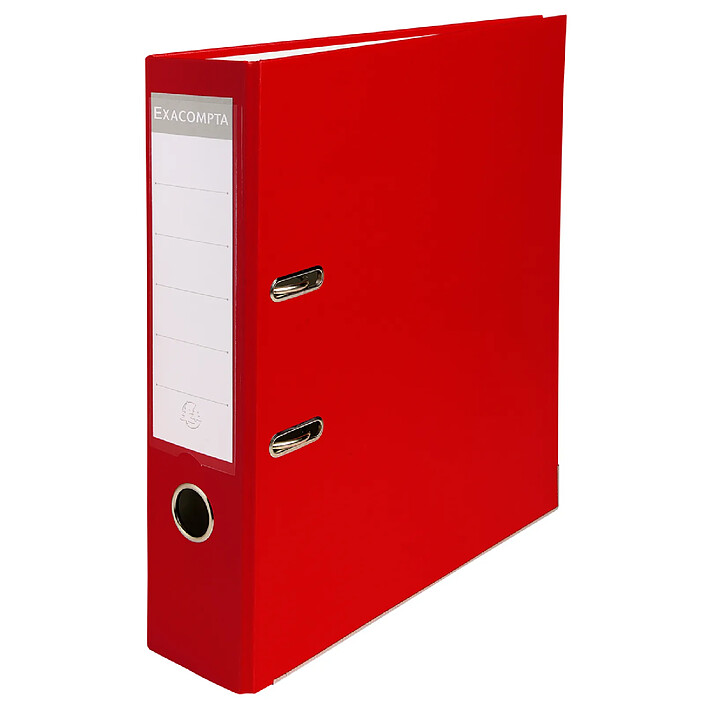 EXACOMPTA Classeur à levier polypropylène A4 maxi dos de 80mm - A4 Rouge x 20