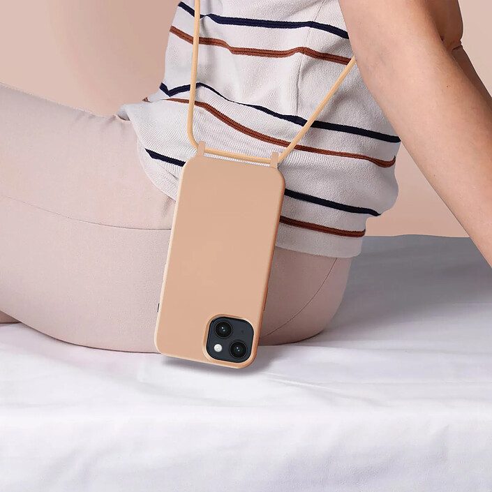 Avis Avizar Coque Cordon pour iPhone 14 Plus Semi-rigide avec Lanière Tour du Cou 80cm
