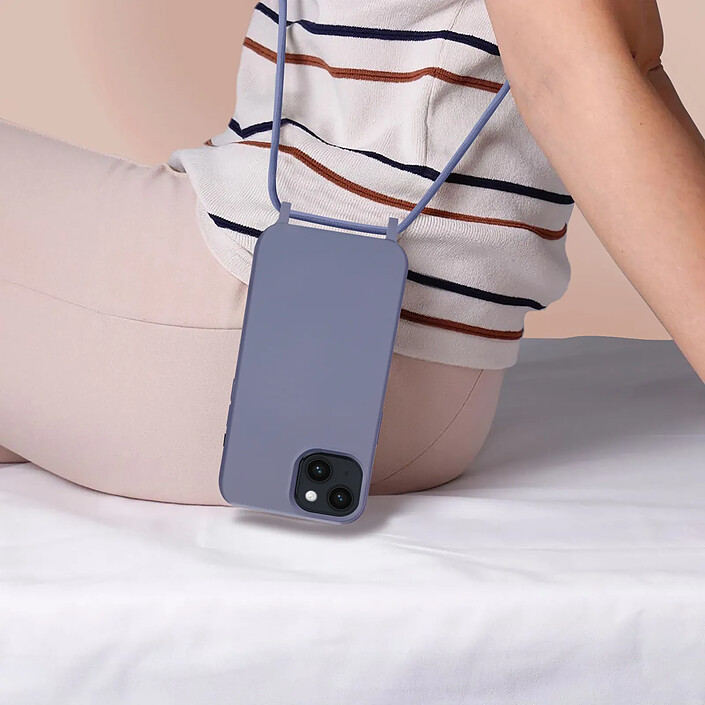 Avis Avizar Coque Cordon pour iPhone 14 Semi-rigide avec Lanière Tour du Cou 80cm