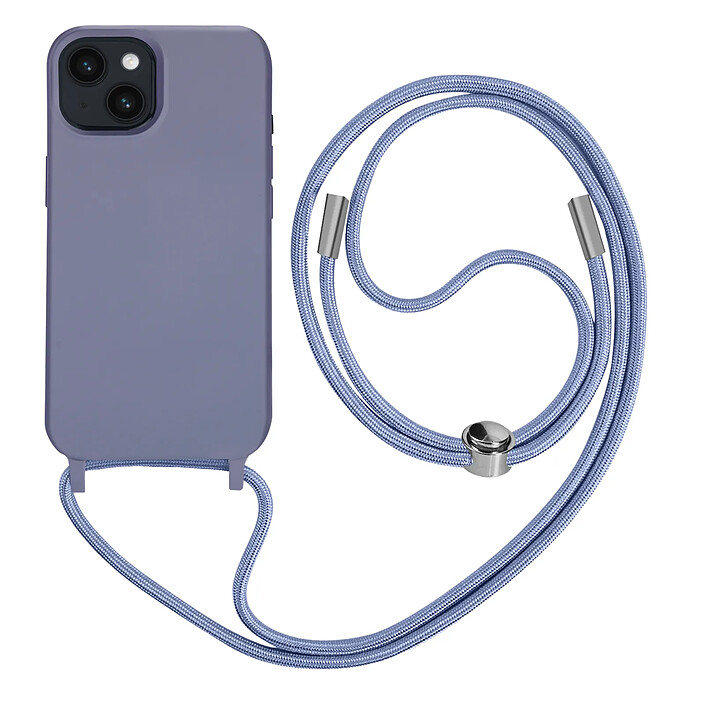 Avizar Coque Cordon pour iPhone 14 Plus Semi-rigide avec Lanière Tour du Cou 80cm