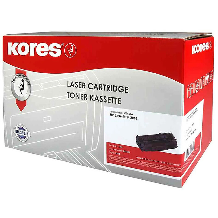 KORES Toner pour hp LaserJet CM3530/CP3525, magenta