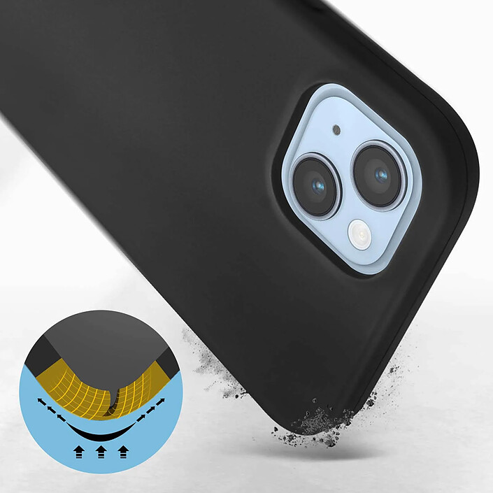 Avis Avizar Coque iPhone 14 Semi-rigide Soft-touch Fine noir