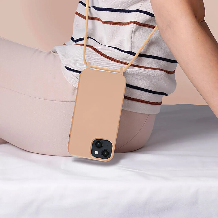 Avis Avizar Coque Cordon pour iPhone 14 Semi-rigide avec Lanière Tour du Cou 80cm