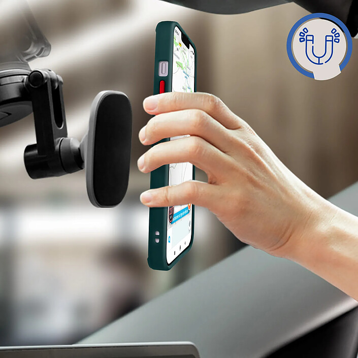 Avis Avizar Coque pour iPhone 14 Bi-matière Bague Métallique Support Vidéo