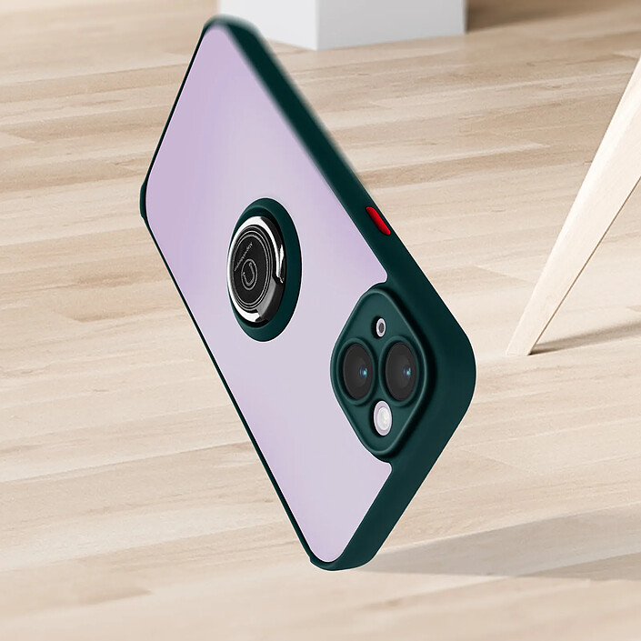 Acheter Avizar Coque pour iPhone 14 Bi-matière Bague Métallique Support Vidéo
