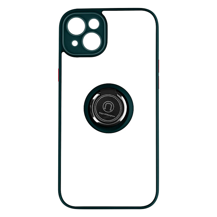 Avizar Coque pour iPhone 14 Bi-matière Bague Métallique Support Vidéo
