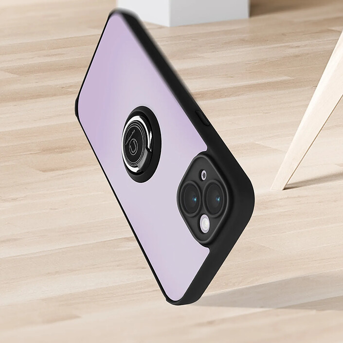 Acheter Avizar Coque pour iPhone 14 Bi-matière Bague Métallique Support Vidéo noir