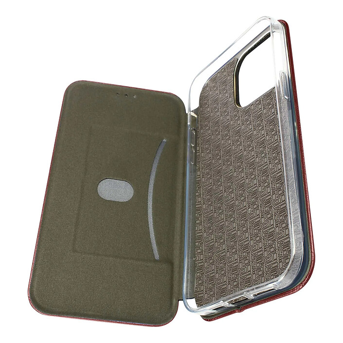 Avizar Housse pour iPhone 14 Pro Max Clapet Porte-carte Support Finition Satinée