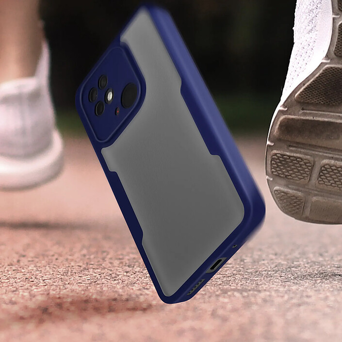 Acheter Avizar Coque Xiaomi Redmi 10C Dos Plexiglas et Avant Polymère Contour bleu