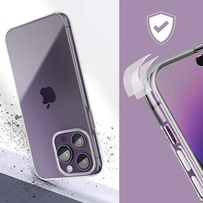 Avis Avizar Coque pour iPhone 14 Pro Intégrale Arrière Rigide et Avant Souple Transparent
