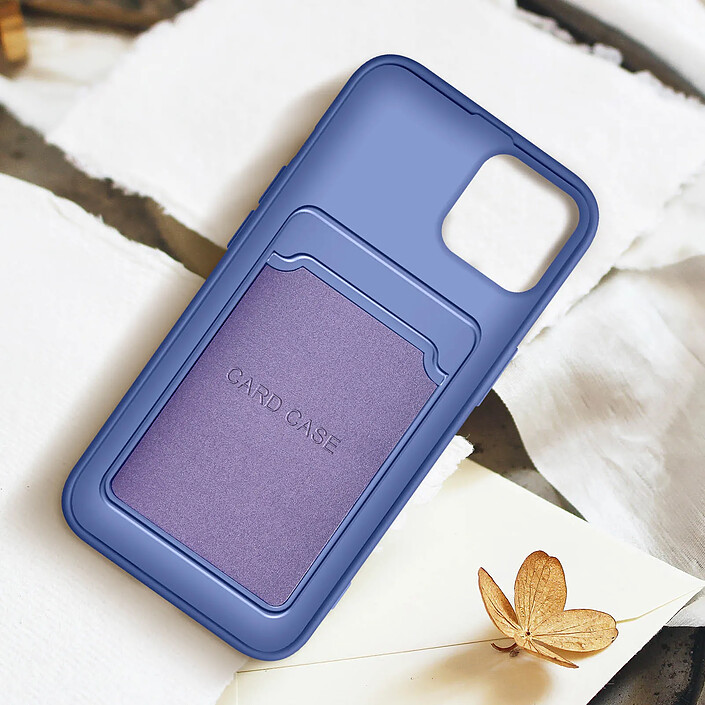 Acheter Forcell Coque iPhone 12 et 12 Pro Silicone Souple Porte-carte Forcell Violet