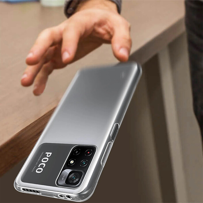 Avizar Coque Poco M4 Pro 5G et Redmi Note 11S 5G Silicone Souple Transparent pas cher