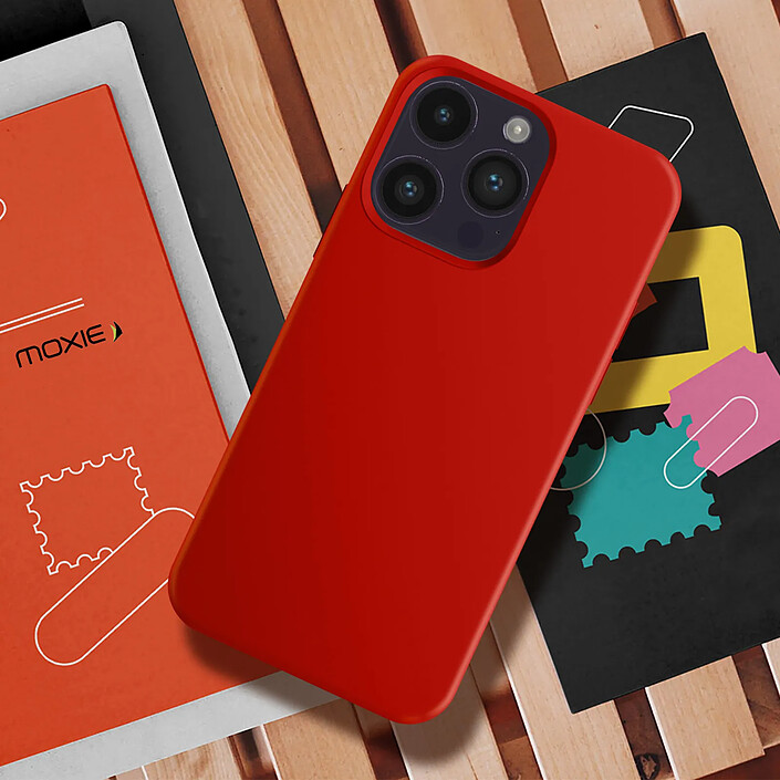 Acheter Moxie Coque pour iPhone 14 Pro Hybride Semi-rigide Fine Intérieur Doux Moxie rouge