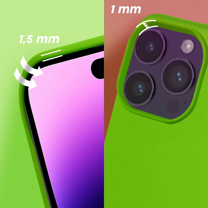 Moxie Coque pour iPhone 14 Pro Semi-rigide Fine Légère Intérieur Doux Moxie vert pomme pas cher