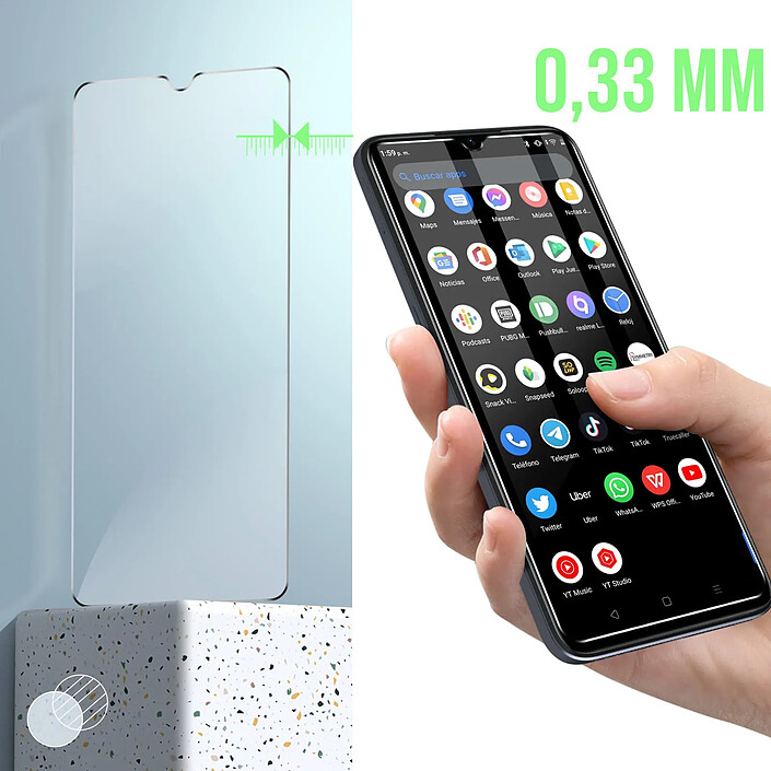 Avizar Verre Trempé Realme C35 Dureté 9H Anti-traces Ultra-fin pas cher