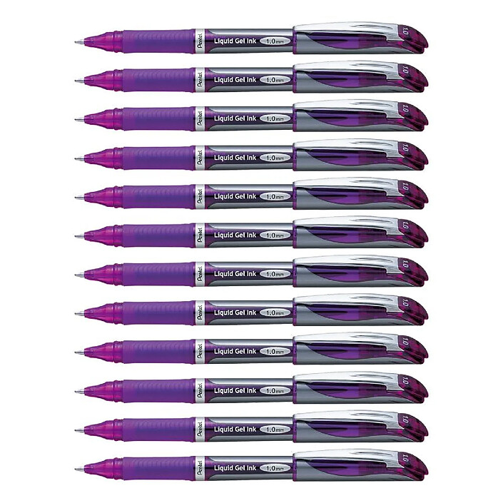PENTEL Roller Encre Gel ENERGEL BL60 Pointe Large Violet x 12