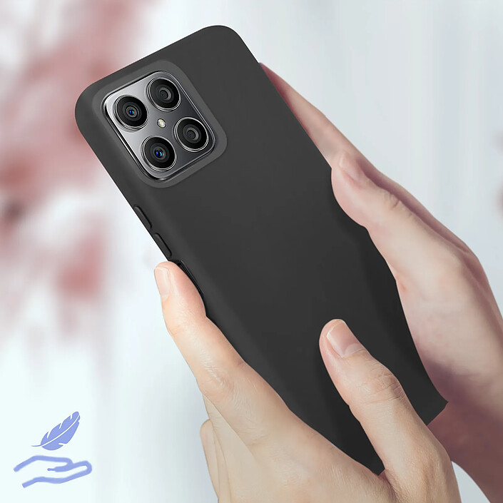 Acheter Avizar Coque Honor X8 Silicone Semi-rigide Soft-touch Fine Noir