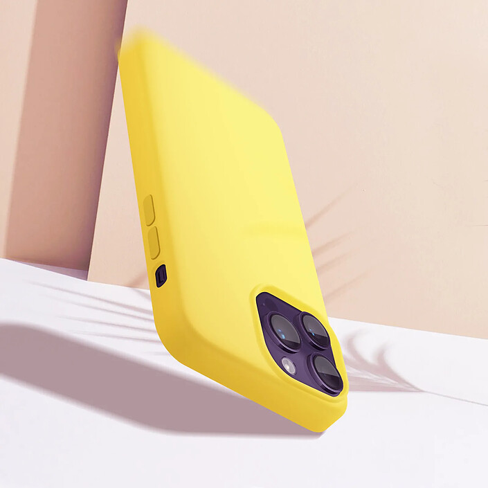Avis Moxie Coque pour iPhone 14 Pro Hybride Semi-rigide Fine Intérieur Doux Moxie jaune