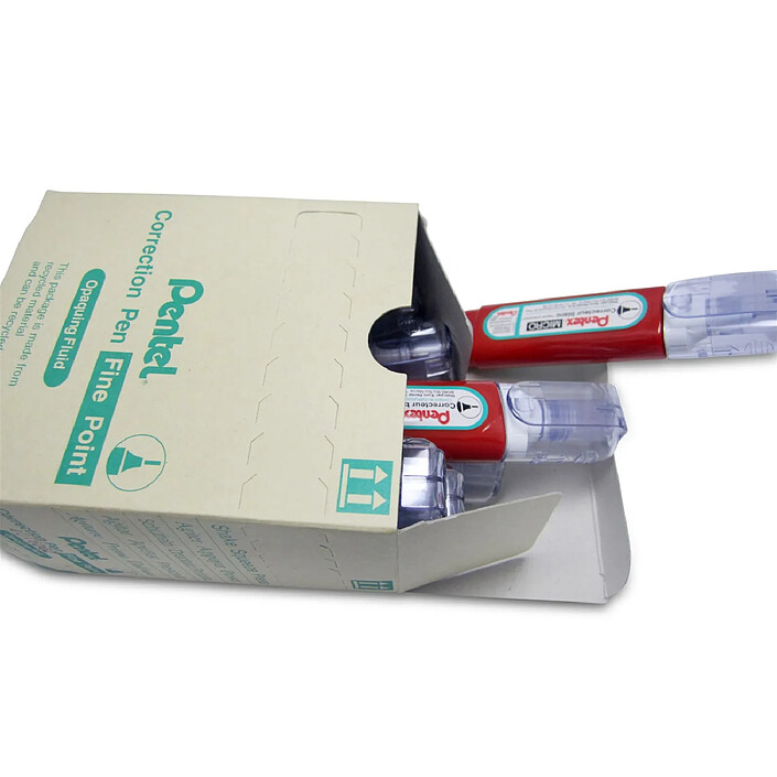 PENTEL Stylo Correcteur Pentex ZLC31-W Pointe Fine 12 ml x 12