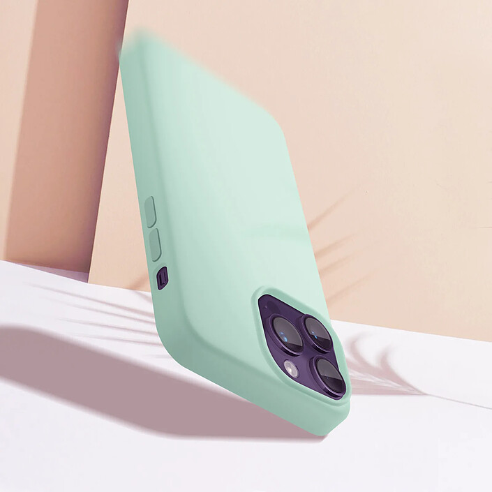 Avis Moxie Coque pour iPhone 14 Pro Hybride Semi-rigide Fine Intérieur Doux Moxie menthe
