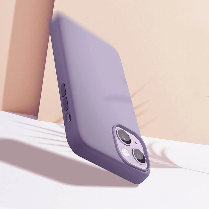 Avis Moxie Coque pour iPhone 14 Semi-rigide Fine Légère Intérieur Doux Moxie gris lavande