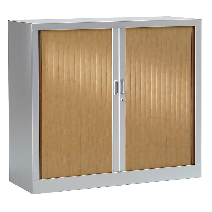 VINCO Armoire Monobloc H 70xL100xP43 cm 1 Tablette Alu Rideaux Pommier de Honfleur