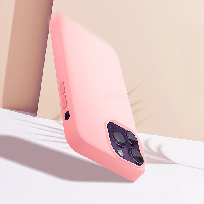 Avis moxie Coque pour iPhone 14 Pro Max Semi-rigide Fine Intérieur Doux Moxie rose clair